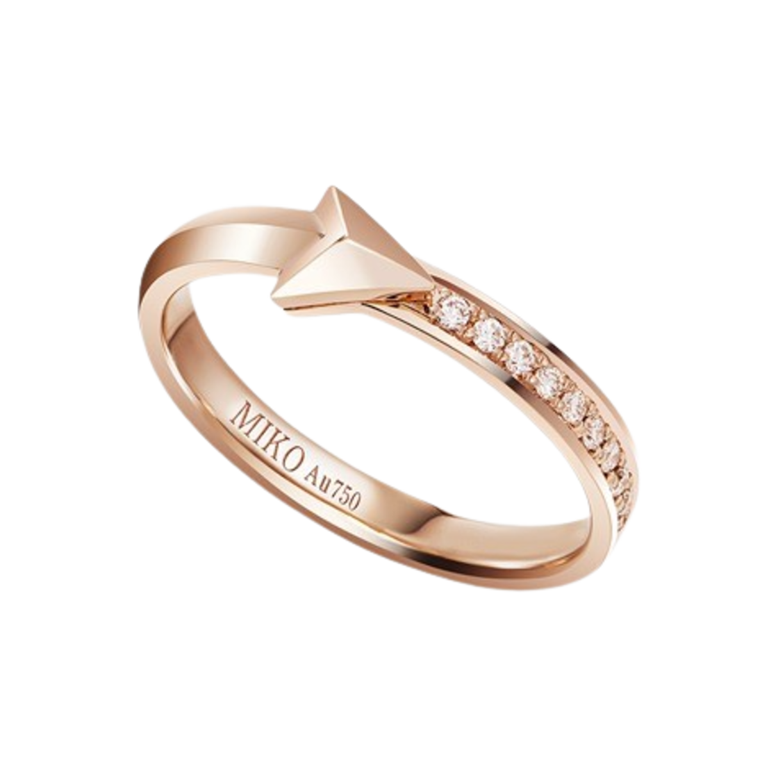 미꼬 애로우 원웨이 다이아몬드 링 핑크 골드(Miko Arrow 1Way Diamond Ring Pink Gold)