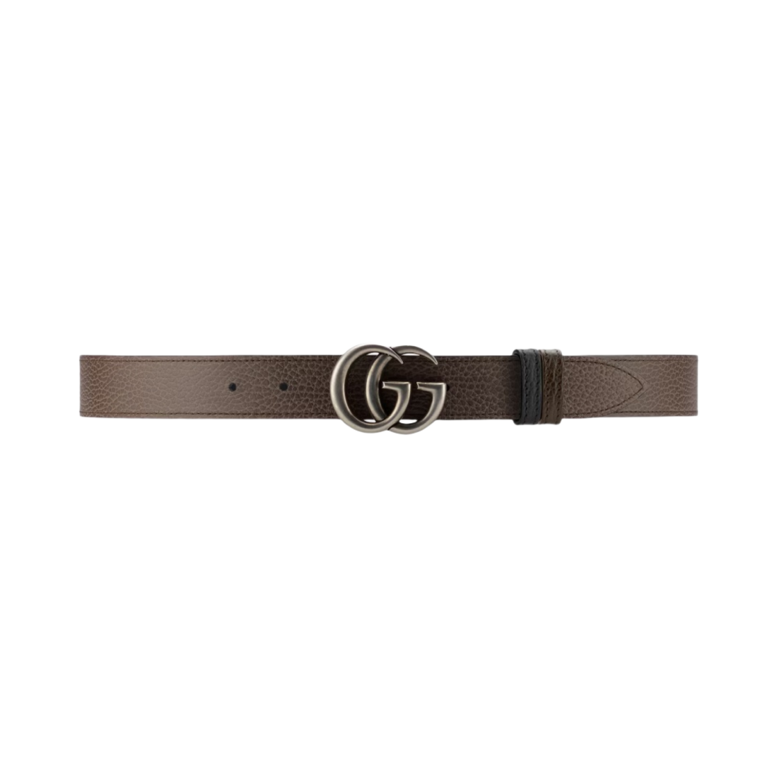 구찌 더블 G 버클 리버시블 씬 벨트 블랙 브라운(Gucci Reversible Thin Belt with Double G Buckle Black Brown) - 2