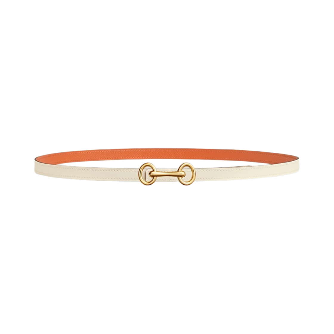 (W) 에르메스 헤리티지 벨트 버클 & 리버서블 가죽 스트랩 13mm & 골드 나타 오랑쥬((W) Hermes Heritage Belt Buckle & Reversible Leather Strap 13mm & Gold Nata Orange) - 1