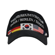 The Museum Visitor Flag Stitched Corduroy Ballcap Black