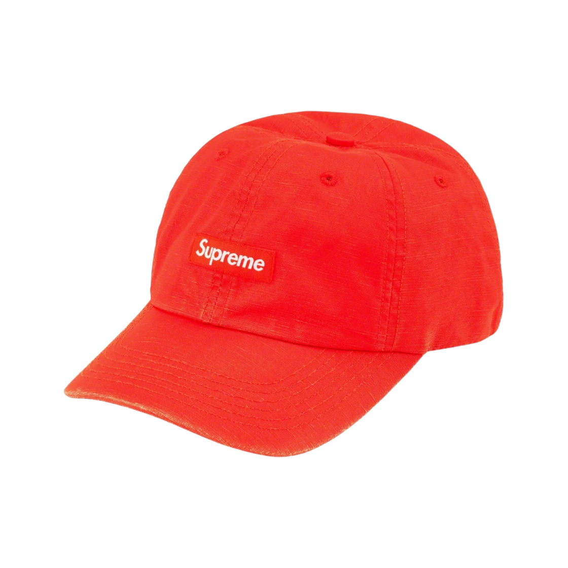 슈프림 스몰 박스 코티드 리넨 6-패널 캡 레드 - 22SS(Supreme Small Box Coated Linen 6-Panel Red - 22SS) - 1