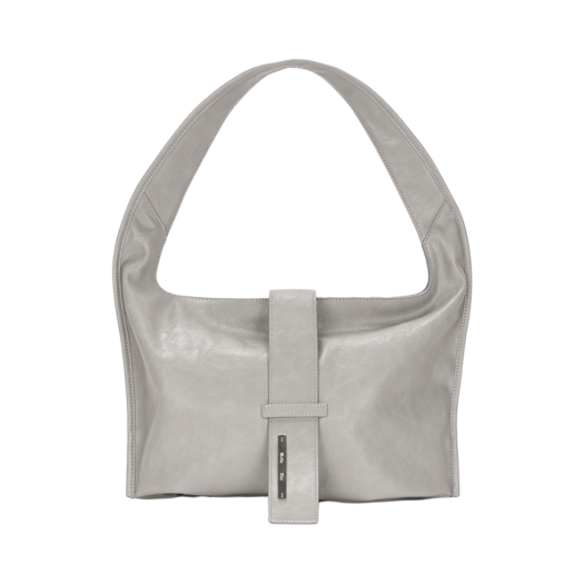 마뗑킴 포우 레더 하프 문 미들 패딩 백 스카이 | Matin Kim | KREAM