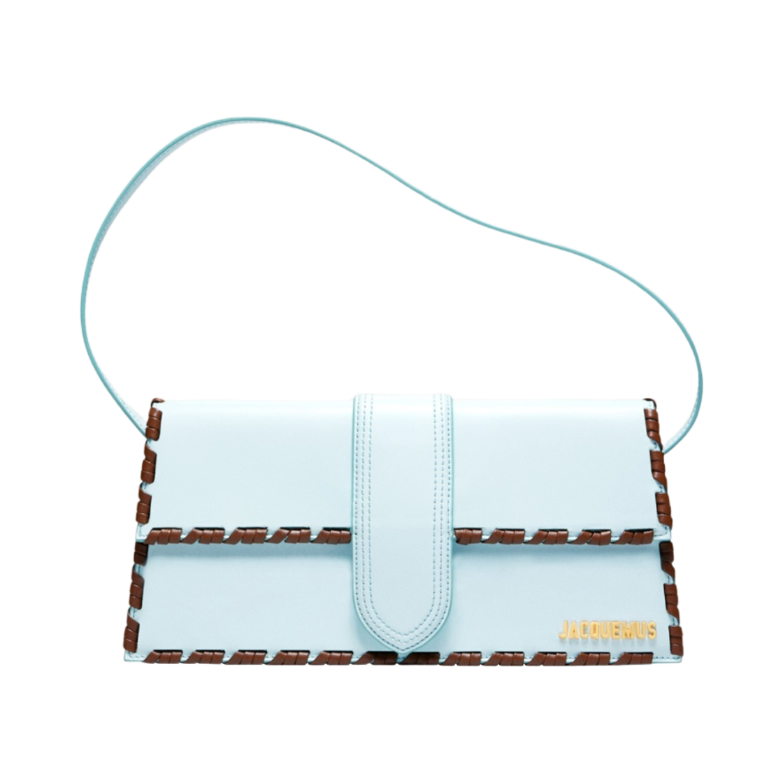 자크뮈스 르 밤비노 롱 라셋 롱 레이스드 플랩 백 라이트 블루(Jacquemus Le Bambino Long Lacet Long Laced Flap Bag Light Blue) - 1