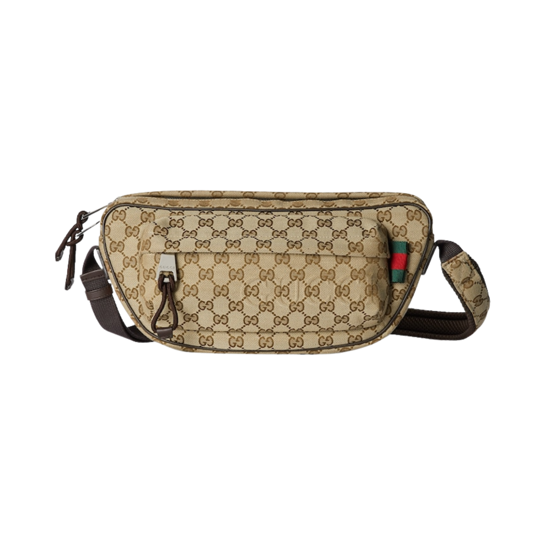 802096-FADUK-9853 Gucci Small GG Crossbody Bag Beige Dark Brown