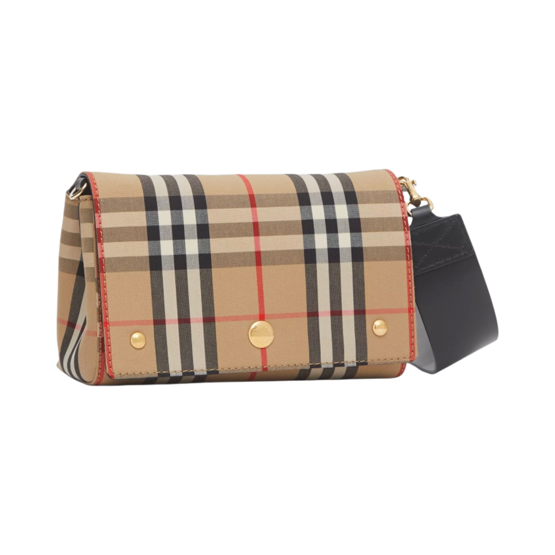 버버리 해그베리 빈티지 체크 레더 스몰 크로스바디백 아카이브 베이지 블랙(Burberry Vintage Check and Leather Small Crossbody Bag Archive Beige Black) - 2