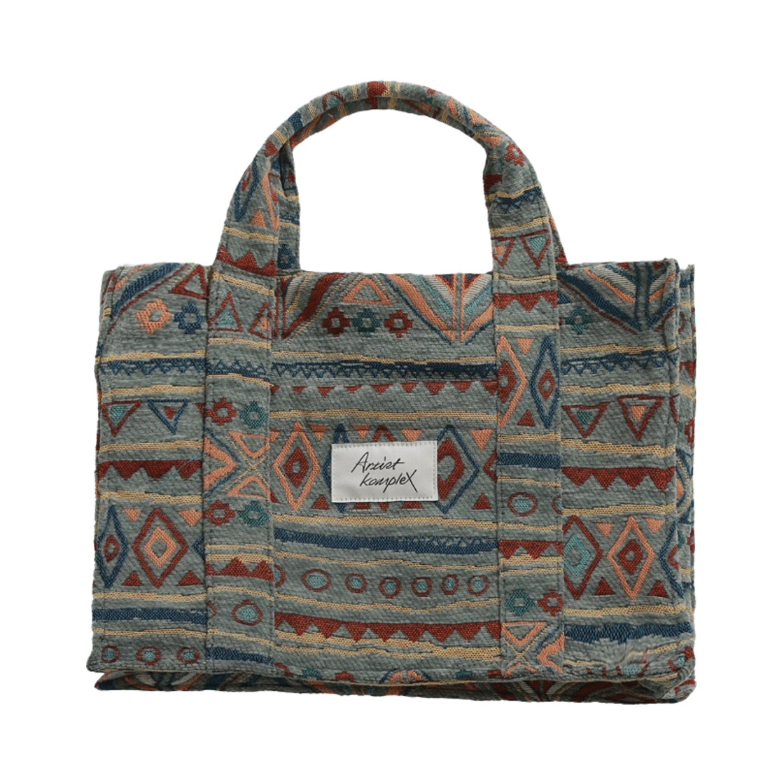 CU24XAC08-MNOS Artist Komplex Artist Vintage Jacquard Tote Bag Mint