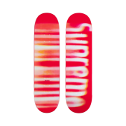 Supreme Blurred Logo Skateboard Red  - 23FW