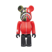 Bearbrick x BAPE 1st Camo Shark 100% Red