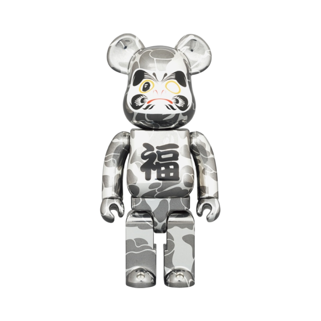베어브릭 x 베이프 마네키네코 골드 플레팅 & 다루마 실버 플레팅 100% & 400% 세트 (2개 세트)(Bearbrick x BAPE Maneki Neko Gold Plated & Daruma Silver Plated 100% & 400% Set (Set of 2)) - 5