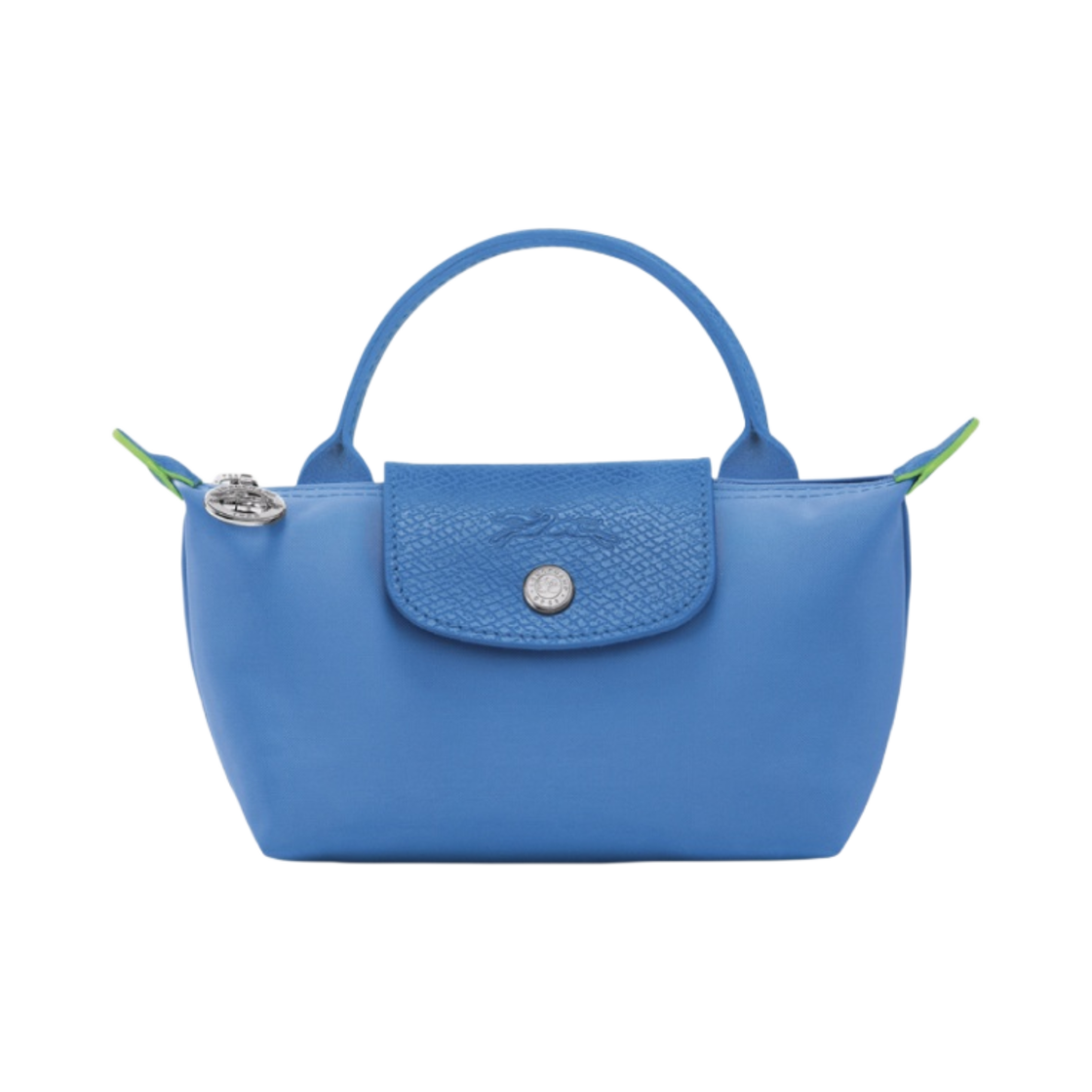 롱샴 르 플리아쥬 그린 핸들 파우치 콘플라워(Longchamp Le Pliage Green Handle Pouch Cornflower)