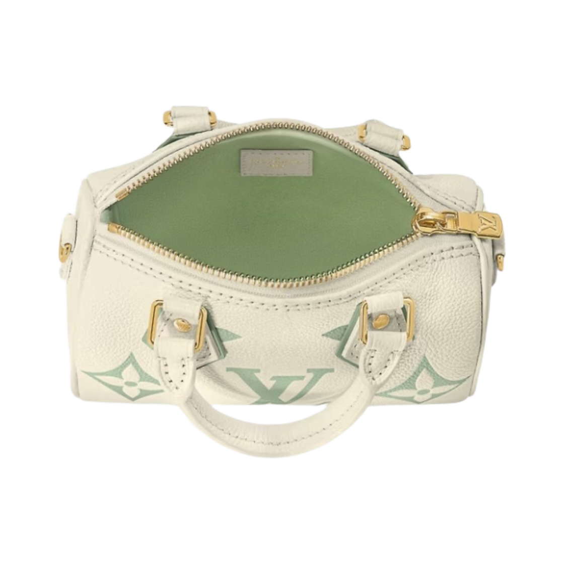 M24169 Louis Vuitton Nano Speedy Latte White Matcha Green - #3