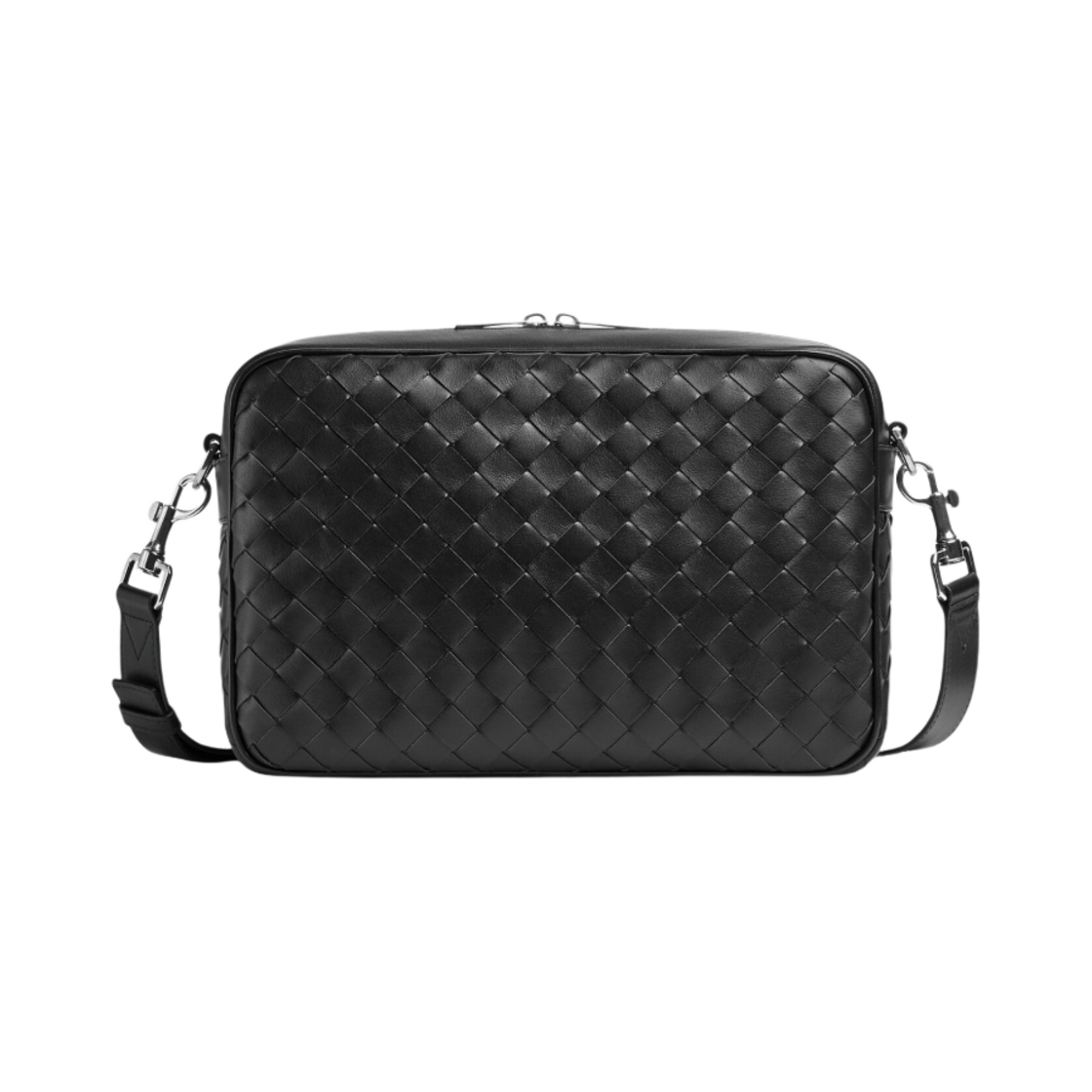 보테가 베네타 미디움 인트레치아토 카메라백 블랙(Bottega Veneta Medium Intrecciato Camera Bag Black) - 1
