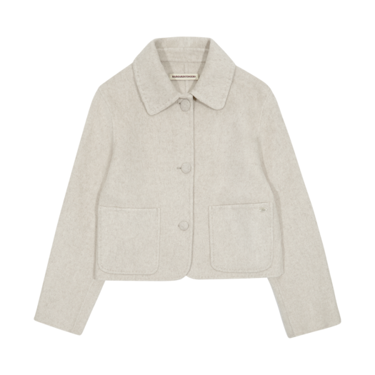 MF24710JK001MOTFR Margarin Fingers Stitch Wool Jacket Oatmeal
