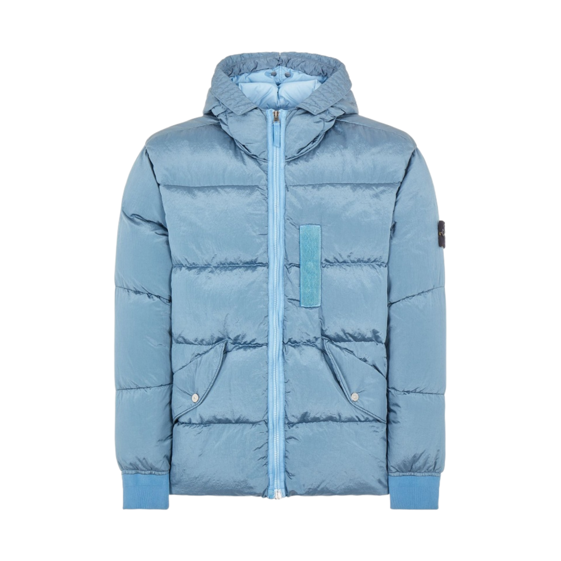 스톤 아일랜드 43619 나일론 메탈 에코닐 재생 나일론 다운 자켓 파우더 블루 - 22FW