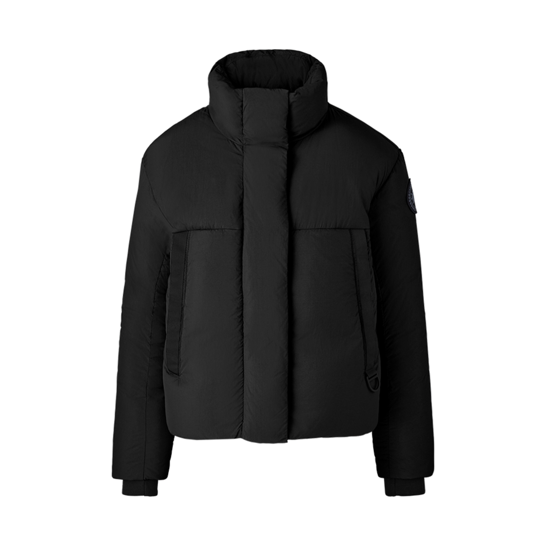 (W) 캐나다 구스 정션 크롭드 퍼퍼 블랙 라벨 블랙((W) Canada Goose Junction Cropped Puffer Black Label Black) - 1