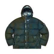 Supreme x Stone Island Painted Camo Crinkle Down Jacket Dark Teal - 20FW