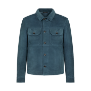 Tom Ford Suede Lightweight Outershirt Slate Blue