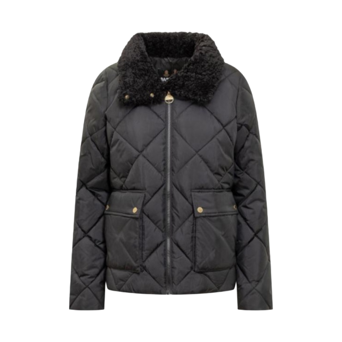 (W) 바버 인터내셔널 노튼 퀼티드 자켓 블랙