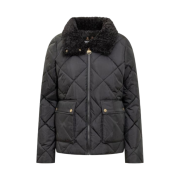 (W) Barbour International Norton Quilted Jacket Black