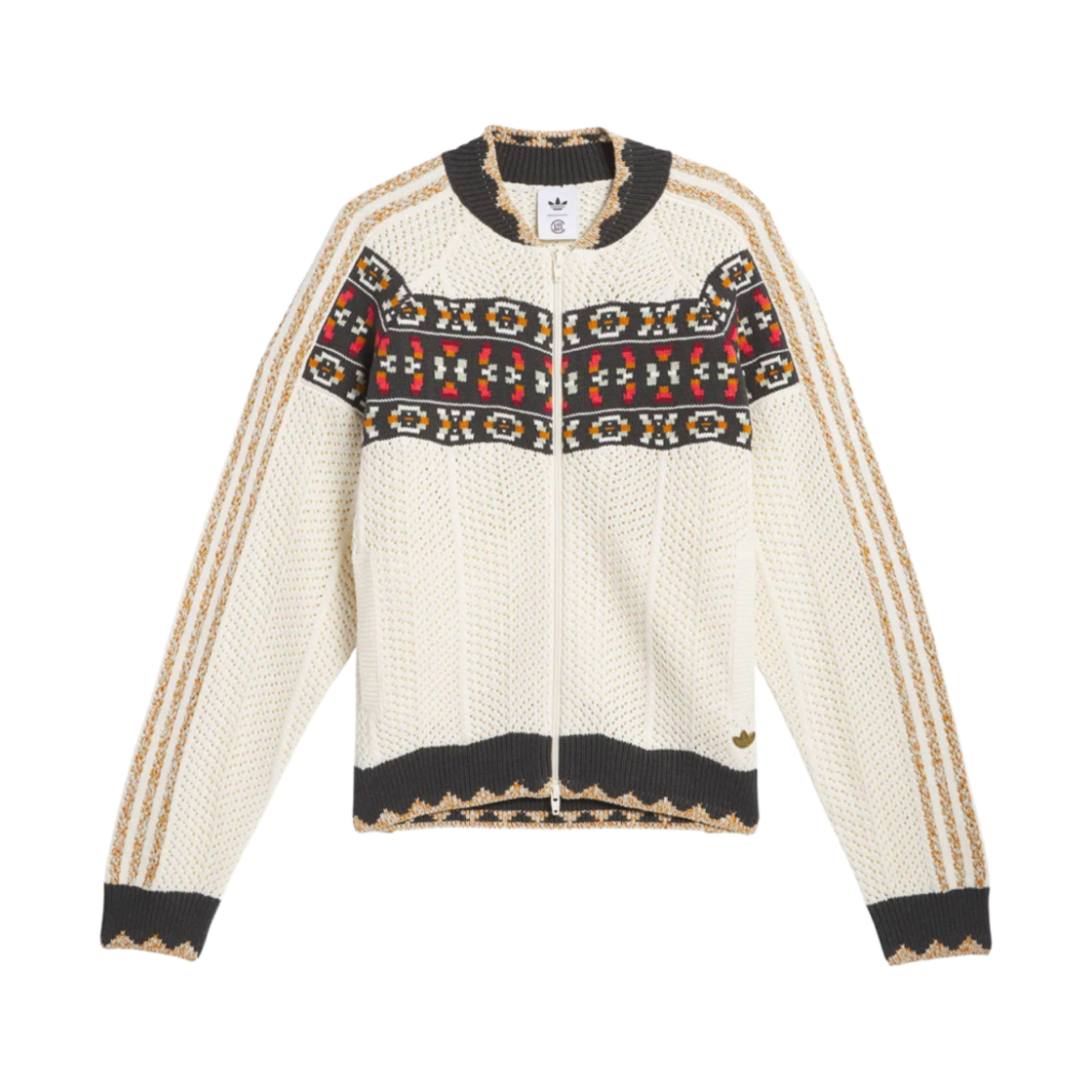 아디다스 x 클랏 크로셰 SST 트랙탑 크림 화이트 - KR 사이즈(Adidas x Clot Crochet SST Track Top Cream White - KR Sizing)
