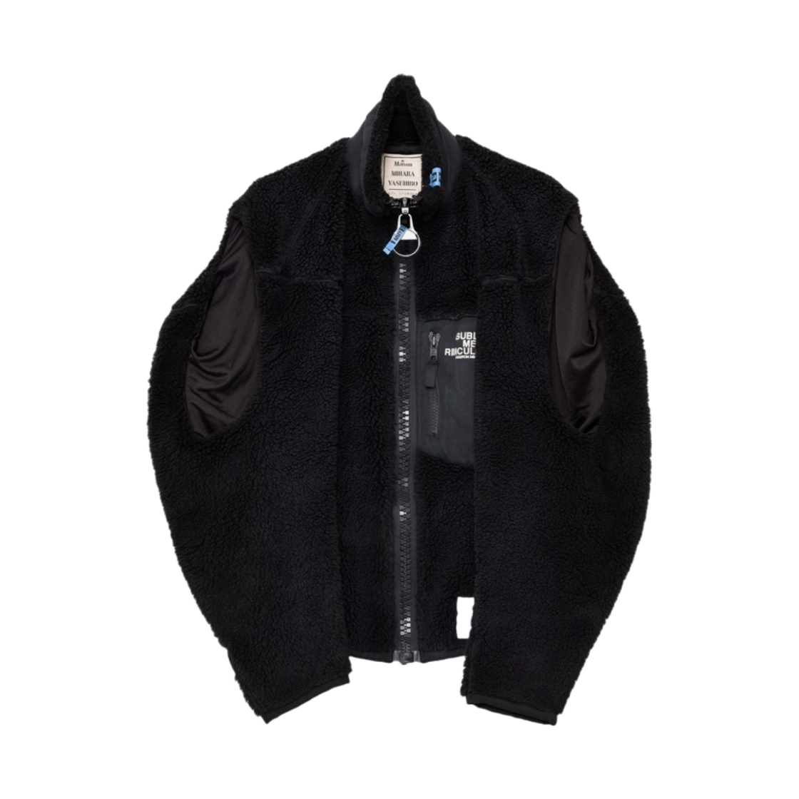 A11VT622-BLACK Maison Mihara Yasuhiro Hollowed Out Boa Vest Black