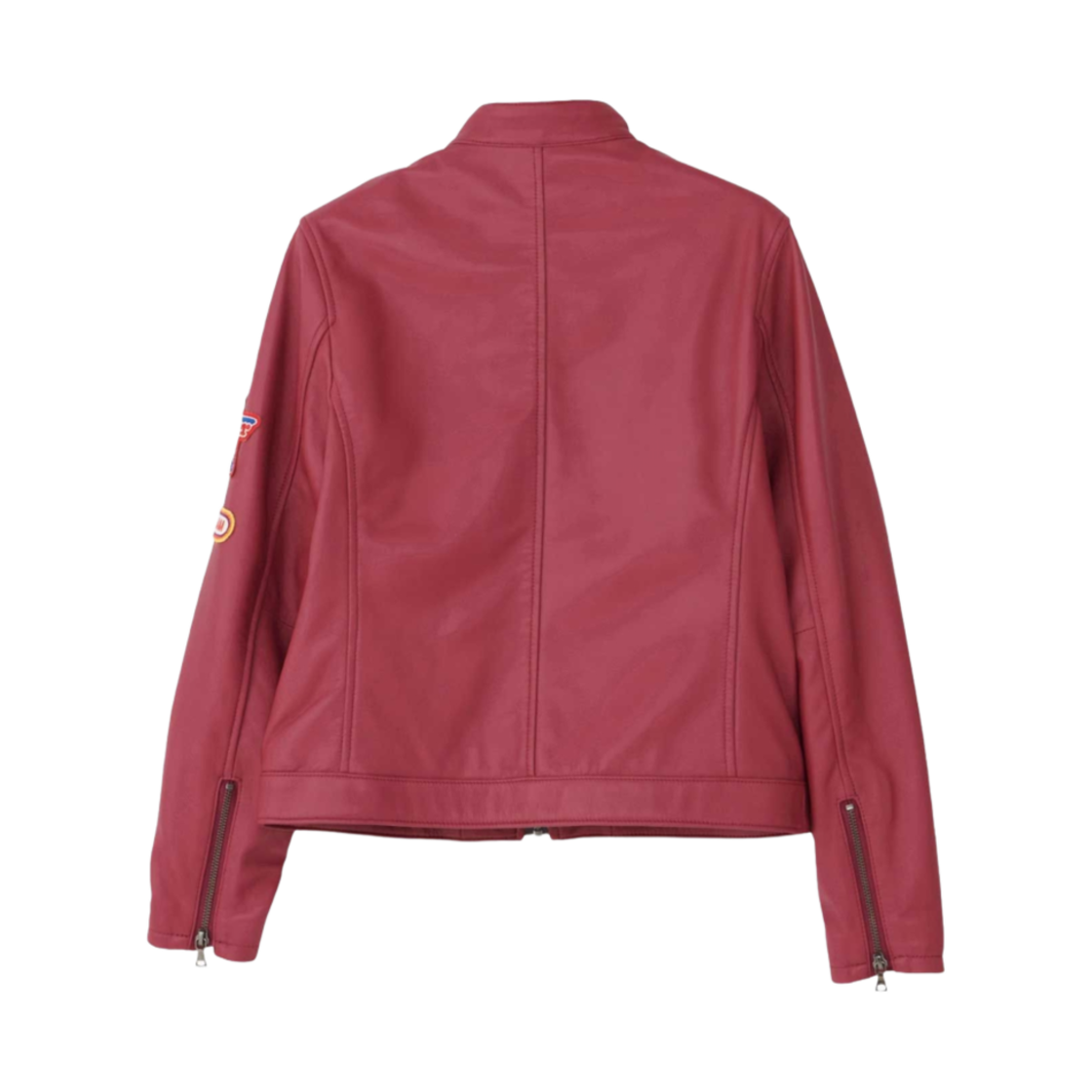 ヒステリックグラマー　small riders jacket クリーム色 W) 히스테릭 글래머 카페 레이서 패치 램 레더 싱글 라이더 자켓