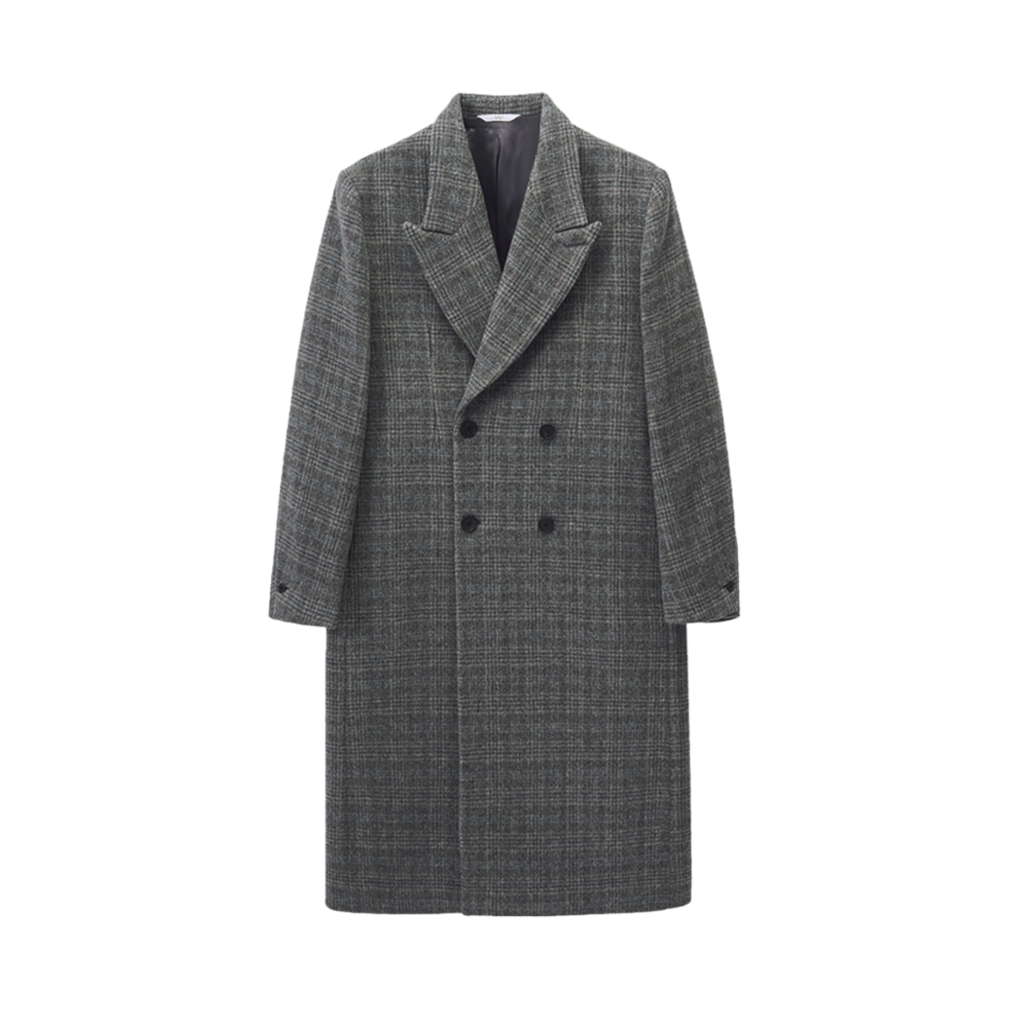 에스티유 체크 클래식 코트 그레이