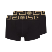 Versace Greca Border Trunks Black (2 Pack)