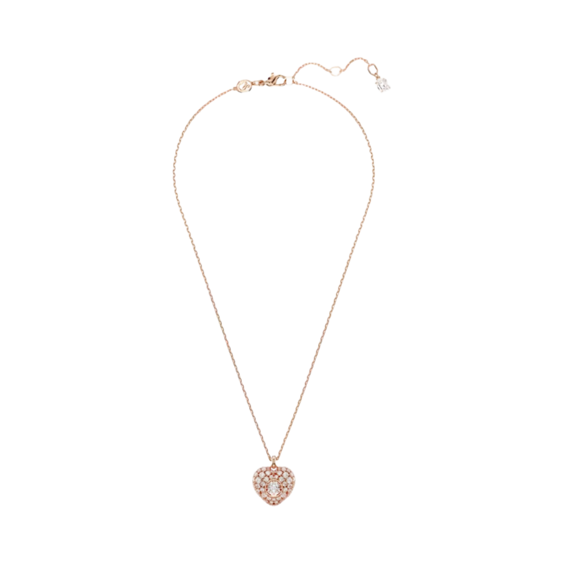 5680402 (W) Swarovski Idyllia Pendant Crystal Pearl Heart White Rose Gold Plated