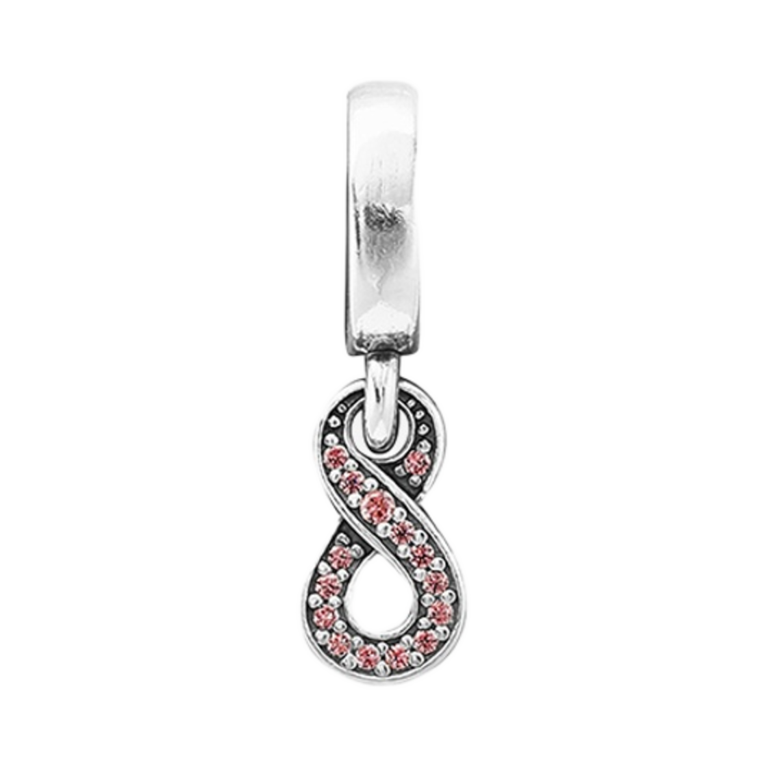 792766C01 (W) Pandora Sparkling Infinity Dangle Charm Sterling Silver Pink