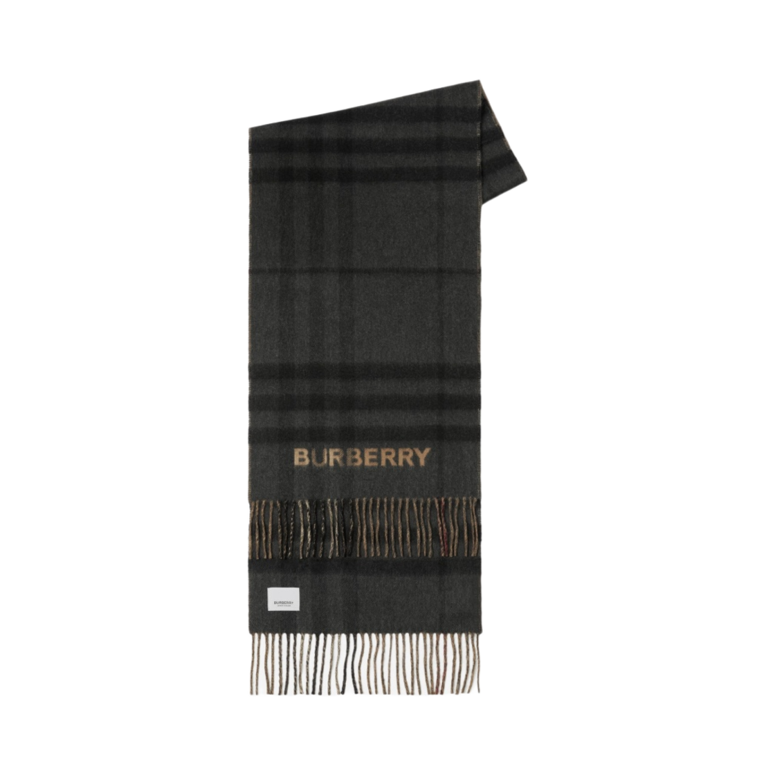 버버리 콘트라스트 체크 캐시미어 머플러 아카이브 베이지 블랙(Burberry Contrast Check Cashmere Muffler Archive Beige Black) - 2