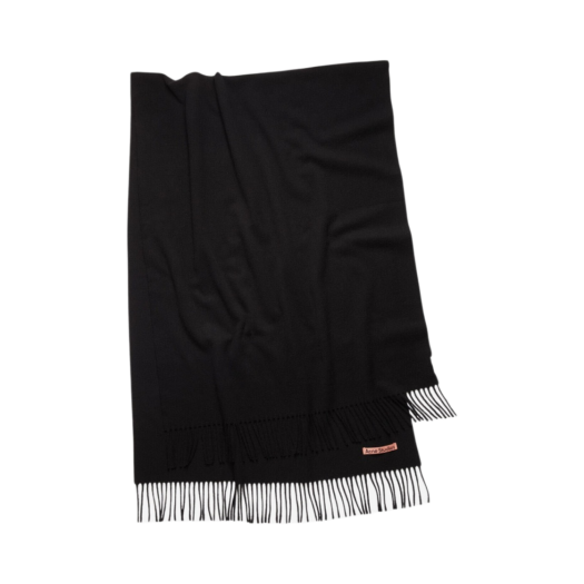 CA0209-900 Acne Studios Wool Fringe Scarf Black