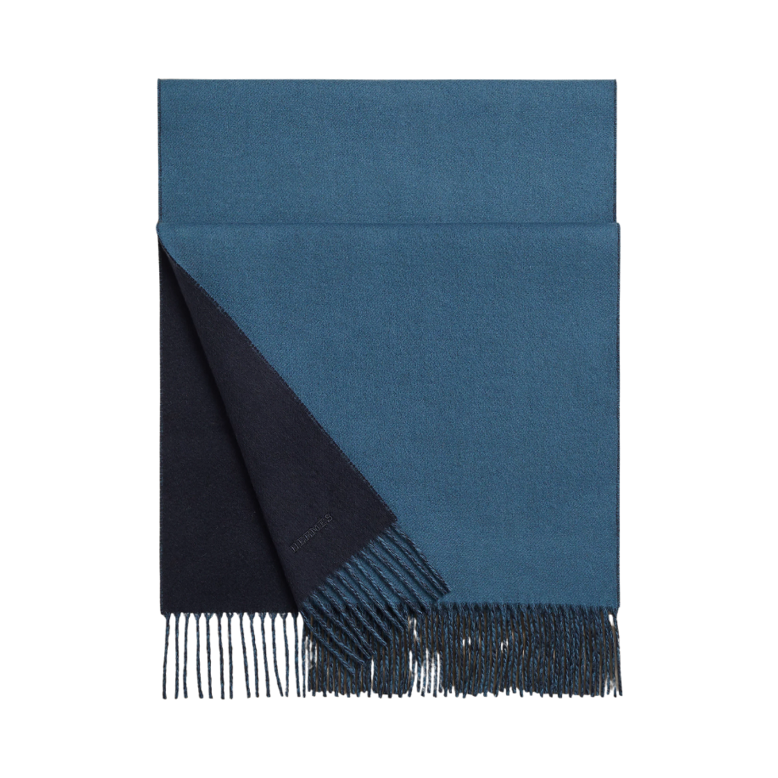 에르메스 렉토 베르소 머플러 마린 블루 뜌르깽(Hermes Recto Verso Muffler Marine Bleu Turquin) - 1