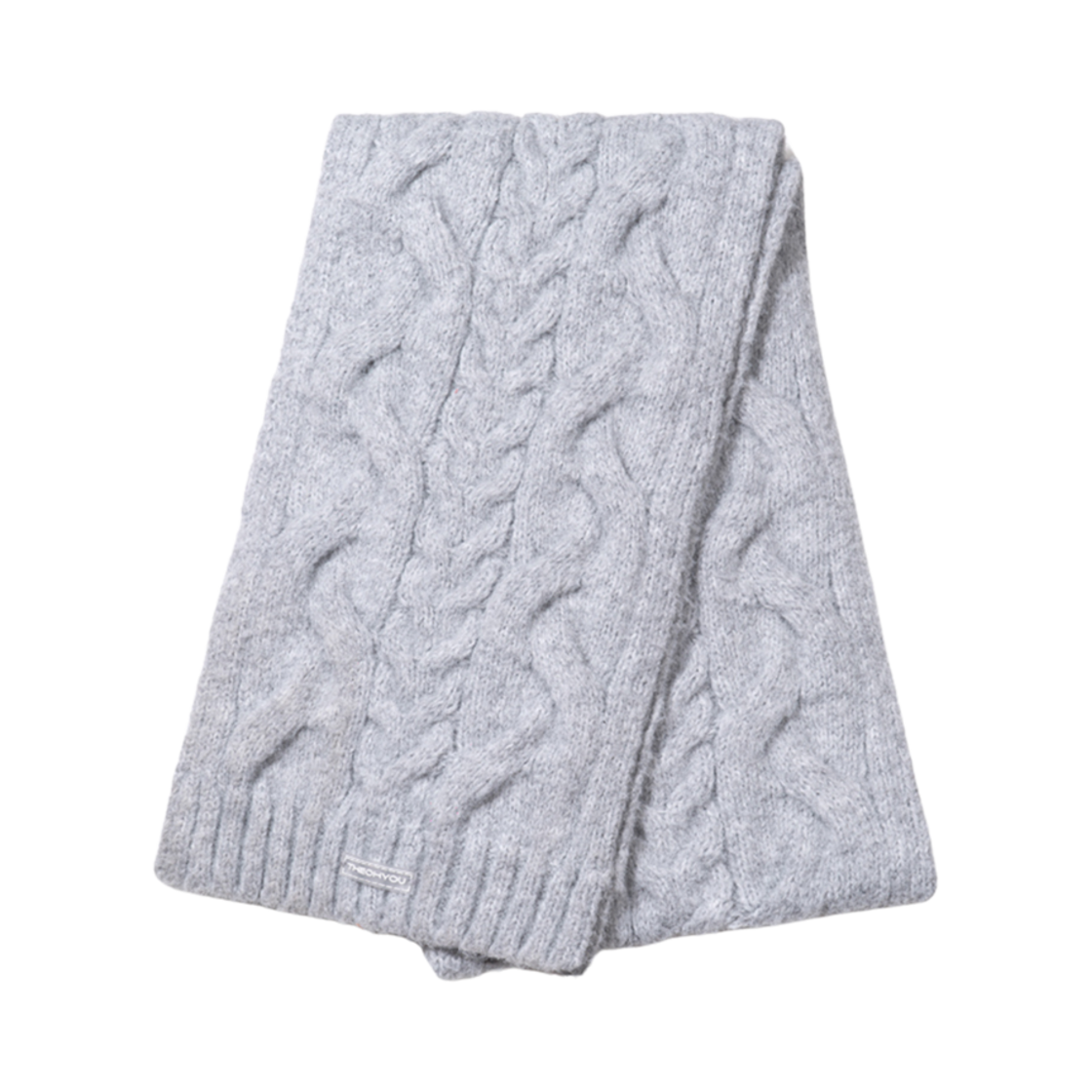 더오유 오버사이즈 믹스 케이블 머플러 쿨 그레이(Theohyou Oversized Mix Cable Muffler Cool Grey)