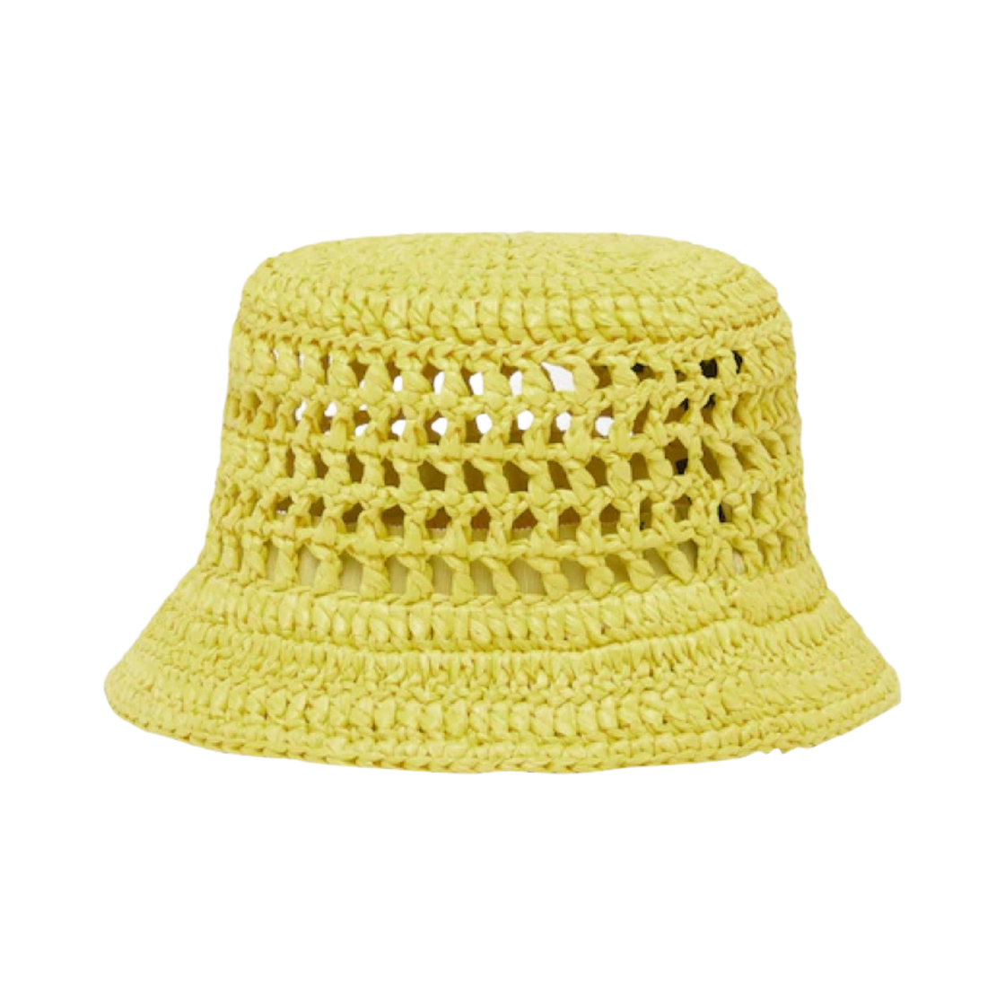 (W) 프라다 우븐 패브릭 버킷햇 시트론 옐로우((W) Prada Woven Fabric Bucket Hat Citron Yellow) - 2