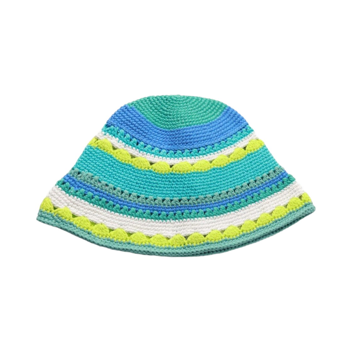 (W) 가니 코튼 크로쉐 버킷햇 블루 큐라소((W) Ganni Cotton Crochet Bucket Hat Blue Curacao) - 2