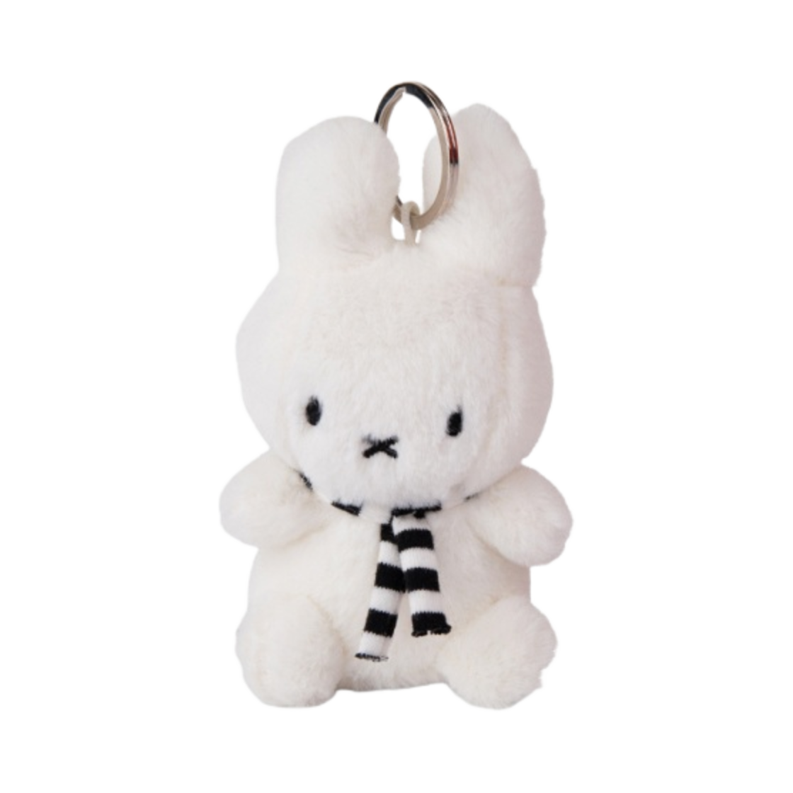 미피 x 본 톤 토이 시팅 위드 스카프 키체인 화이트(Miffy x Bon Ton Toys Sitting Keychain with Scarf White)