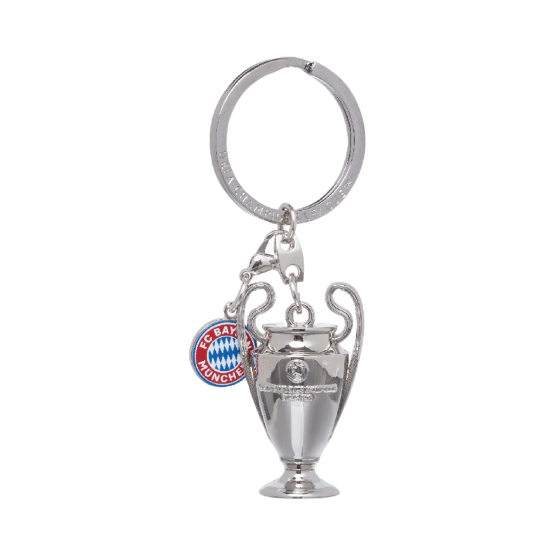 BAY24B7AE001UMXFRE Over The Pitch FCB Keyring UCL Trophy