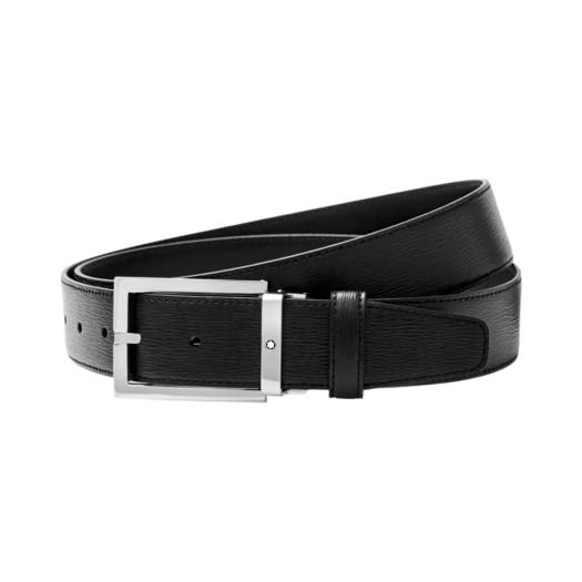 114435 Montblanc Rectangular Buckle 35mm Bovine Leather Black