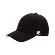 (W) Courreges Classic Cotton Cap Black