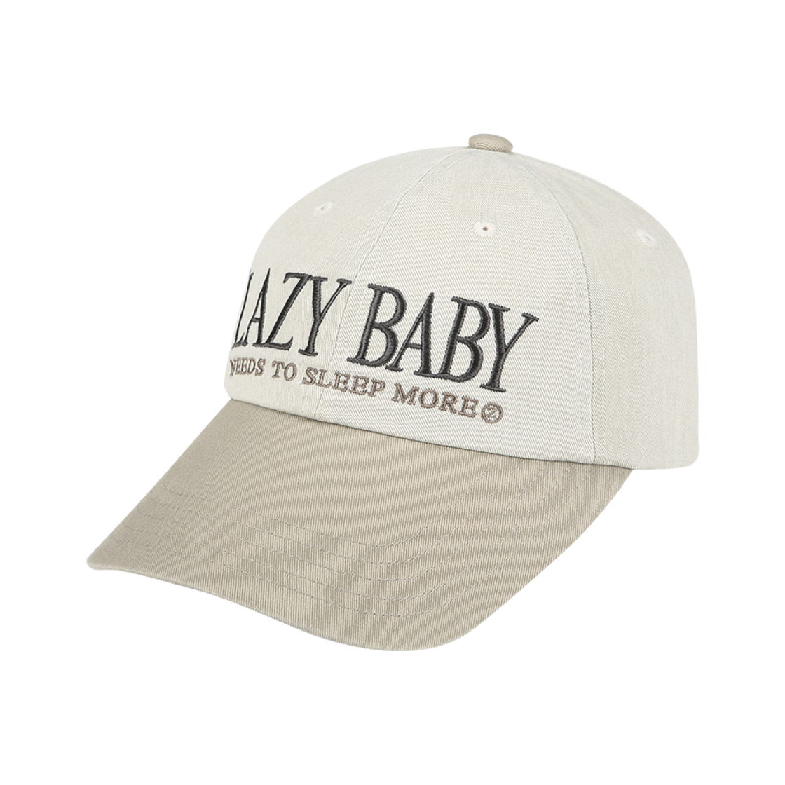 Lazy Baby Ball Cap-ec LAZYZ 90s Lazy Baby Ball Cap Ecru/Beige