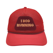 Alex Zono I Dig Running Red Mesh Trucker Hat Red