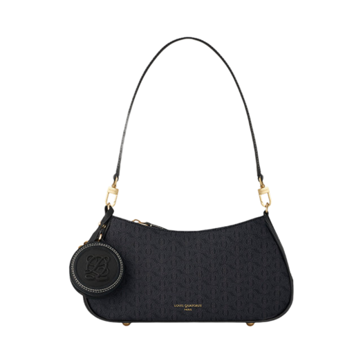 Louis Quatorze New Monogram Baguette Shape Crossbody Bag Black