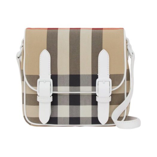 (Kids) Burberry Check Cotton Crossbody Bag Archive Beige