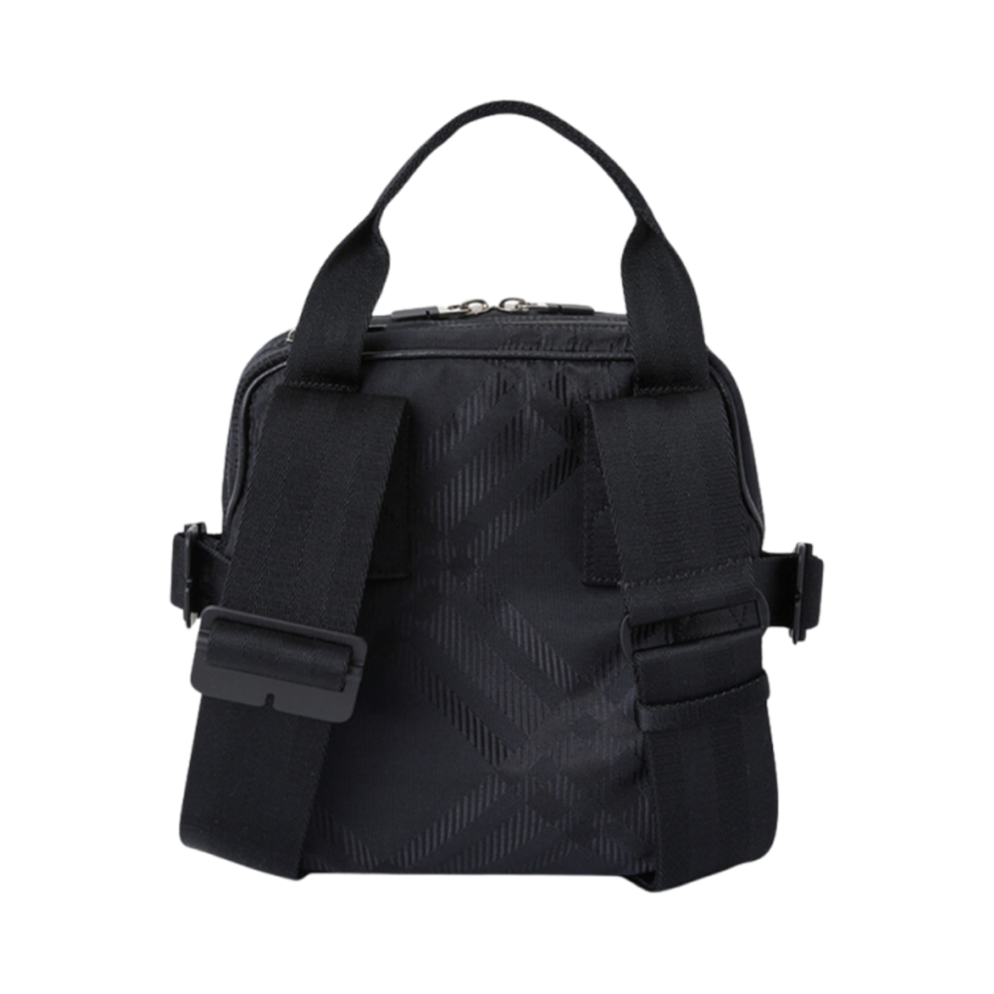 버버리 체크 자카드 크로스바디백 블랙(Burberry Check Jacquard Crossbody Bag Black) - 2