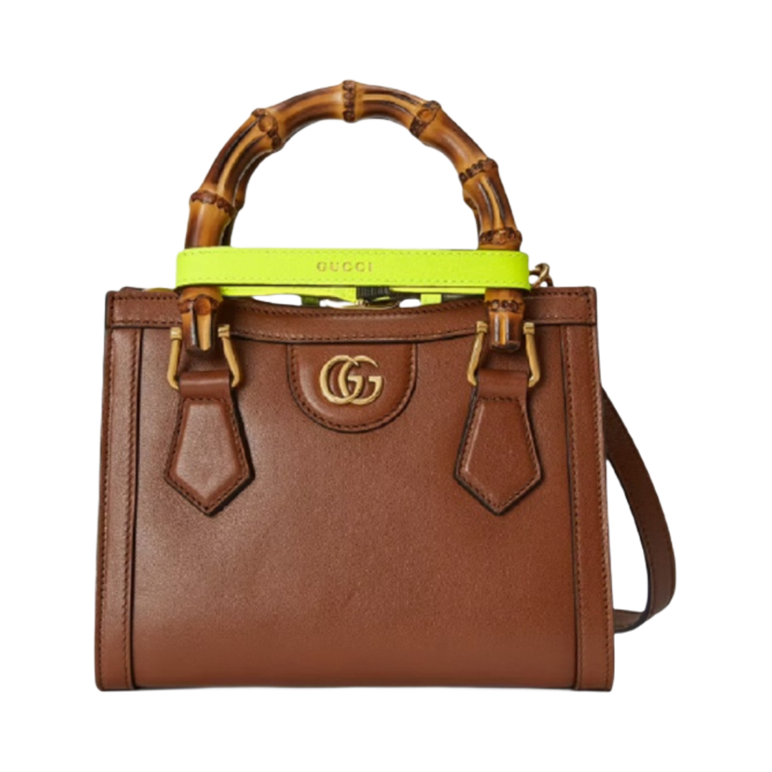 655661-17QDT-2582 Gucci Diana Mini Tote Bag Brown Leather