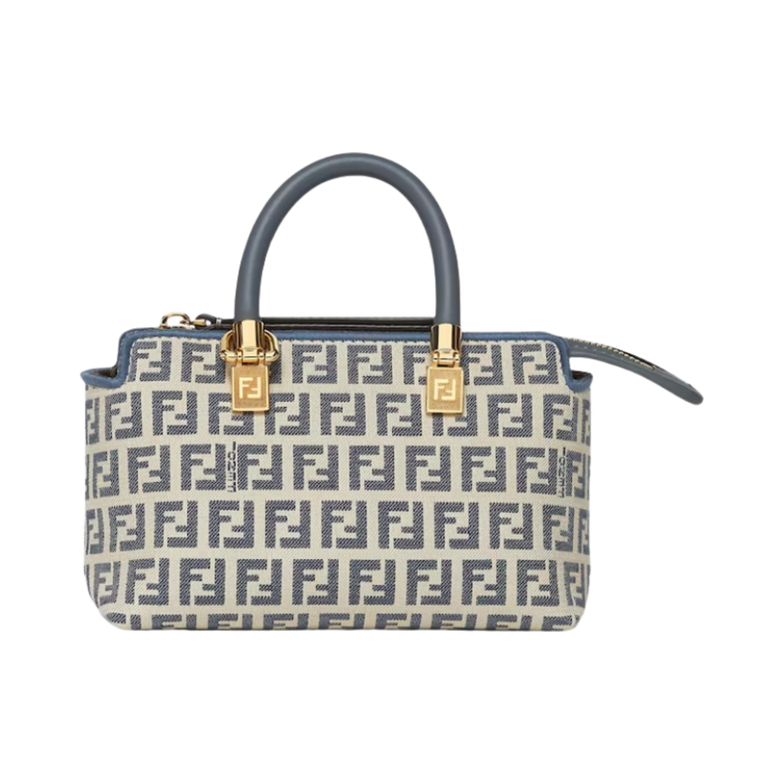 8BS067ARBNF1NPH Fendi By The Way Mini FF Fabric Mini Bag Blue
