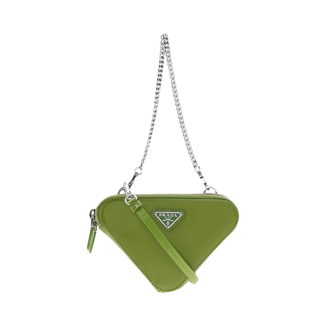 프라다 브러쉬드 레더 미니 파우치 백 펀 그린(Prada Brushed Leather Mini Pouch Bag Fern Green) - 1
