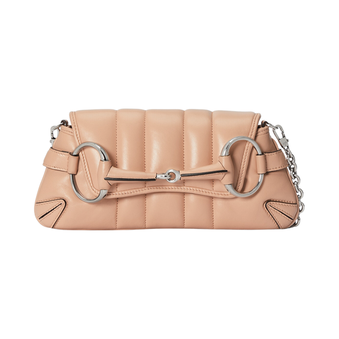 구찌 홀스빗 체인 스몰 숄더백 로즈 베이지 레더(Gucci Horsebit Chain Small Shoulder Bag Rose Beige Leather) - 1