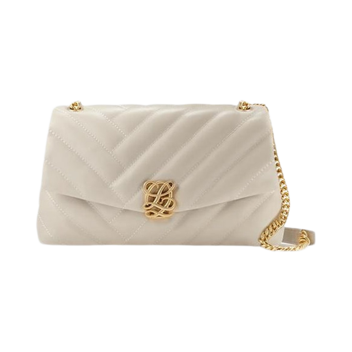 LLHR1QT03FA1BE0171 Louis Quatorze L-Quilting Shoulder Chain Bag Beige